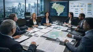 reunião de executivos sobre terras raras